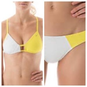 Asics Yellow & White 2 Piece Bikini